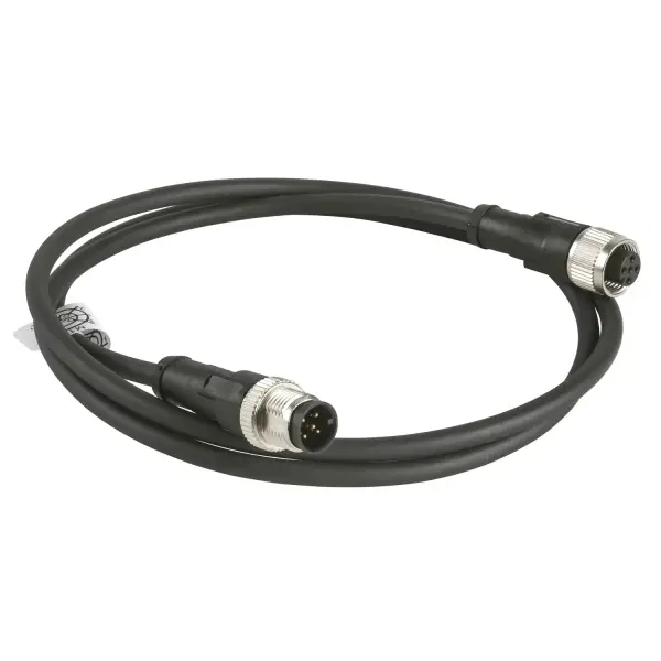 Telemecanique Sensors - XZCR1511064D5 - bağlantı Köprüsü kablosu XZ, erkek düz M12 5 pin, dişi düz M12 5 pin, PUR 5 m - 1