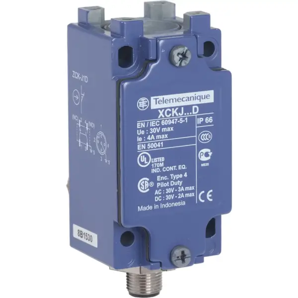 Telemecanique Sensors - ZCKJ1D - limit anahtarı gövdesi ZCKJ - sabit - ekransız - 1NK+1NA - ani hareketli - M12 - 1