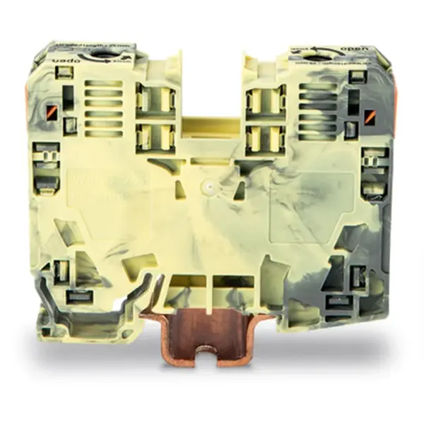 Wago - 285-131 - 2 iletkenli Vidalı Geçiş Klemensi, Gri-sarı - 1