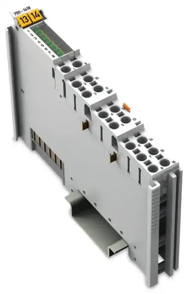Wago - 750-1418 - 8 kanallı dijital giriş; 24 VDC; 0,2 ms; Düşen kenar anahtarlama; 2 iletkenli bağlantı - 1