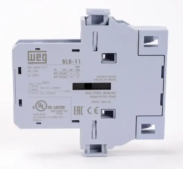 Weg - BLB-11 - Yana geçmeli tip, Vidalı bağlantılı, yardımcı kontak, CWB9…80 - 1