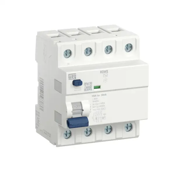 Weg - RDWS-AC-30-25-4-D34 - 4 kutup, 30mA, 25A, AC tipi Kaçak akım rölesi - 1