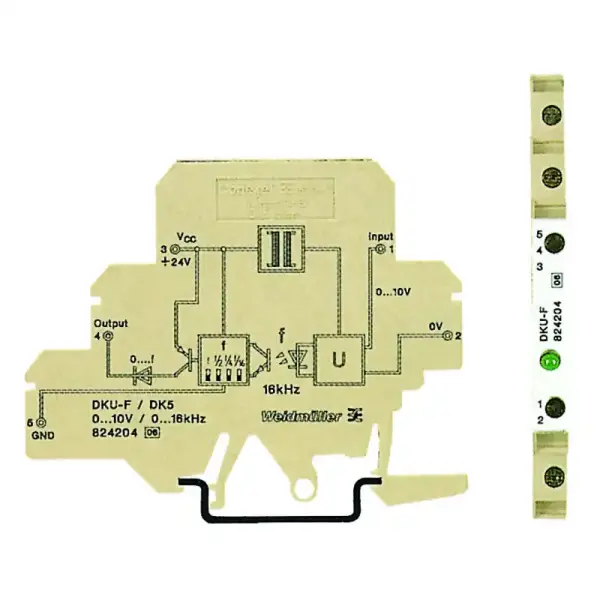 Weidmüller - 8242040000 - Dc/f Transformer, Input : 0-10 V, Output : Frequen - 1